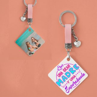 Llavero "Eres una gran madre y una súper abuela"