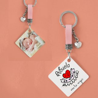 Llavero personalizado "Abuela te quiero mucho"