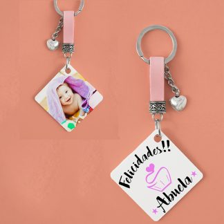 Llavero personalizado "Felicidades abuela"