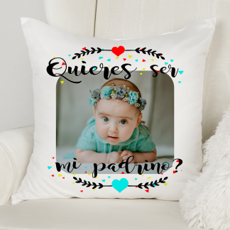 Cojín Quieres ser mi padrino?