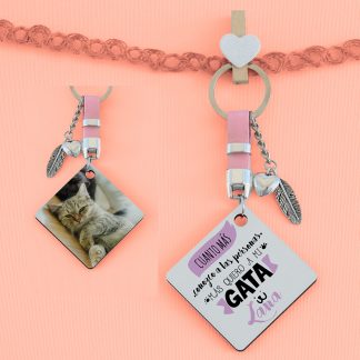 Llavero Cuanto más conozco a las personas, más quiero a mi gata