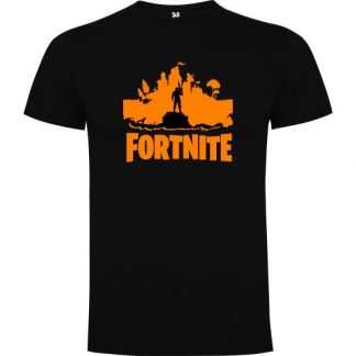 Camiseta Fortnite logo naranja