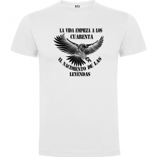 Camiseta la vida empieza a los cuarenta