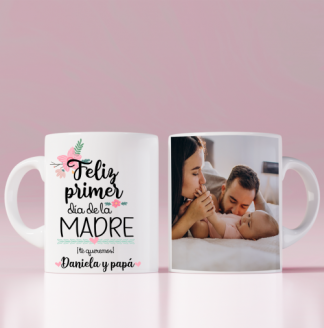 Taza feliz primer día de la madre