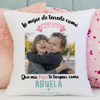 Cojín personalizado para la mejor abuela