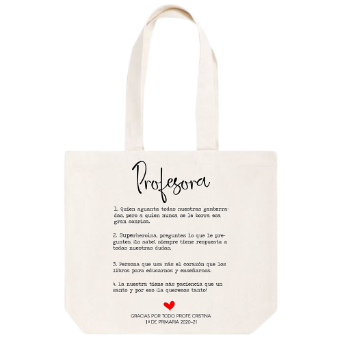 Bolso personalizado "Descripción profesora" - Tú personalizas