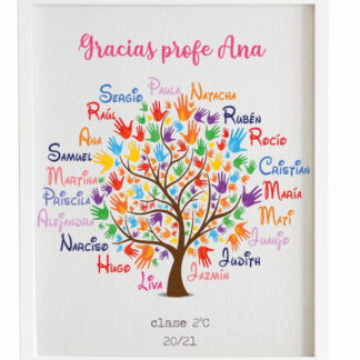 Lámina personalizada para profes manos
