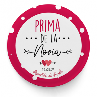 Chapa personalizada para invitadas a la despedida de soltera