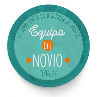 Chapa personalizada "Equipo del novio"