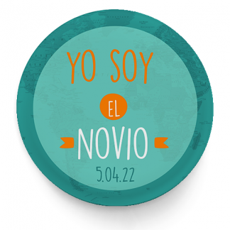 Chapa personalizada "yo soy el novio"