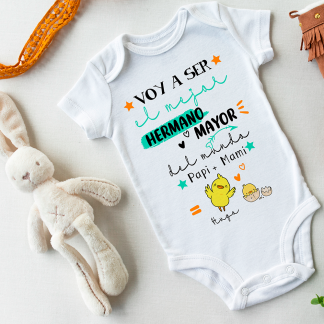 Body personalizado "Voy a ser el mejor hermano mayor"