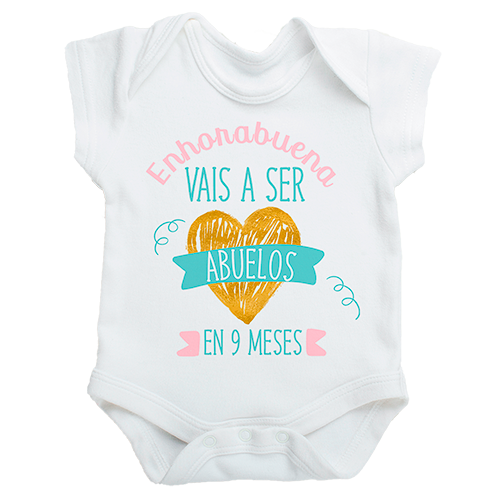 Body Bebé Personalizado Sorpresa!! Vais a ser Abuelos