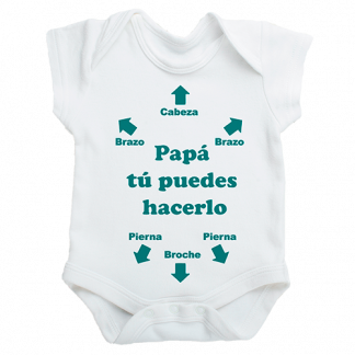 Body personalizado "Papá tú puedes hacerlo"