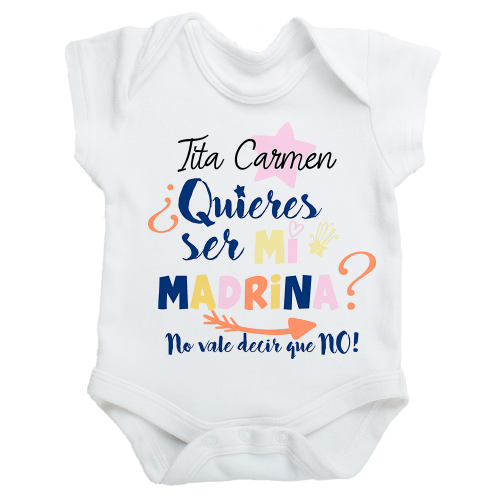 Body personalizado Tita, Quieres ser mi madrina? - Tú personalizas