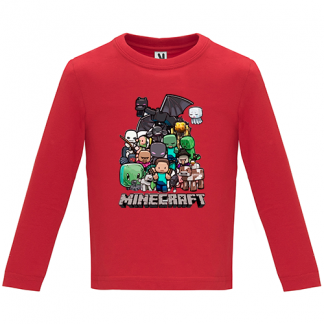 Camiseta manga larga logo de Minecraft