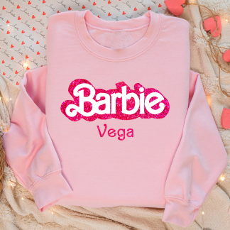 Sudadera personalizada Barbie glitter