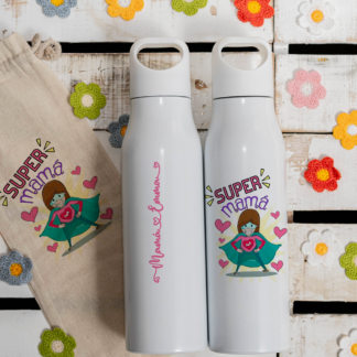 Botella personalizada "Súper mamá"