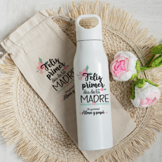 Botella personalizada "Feliz primer día de la madre"