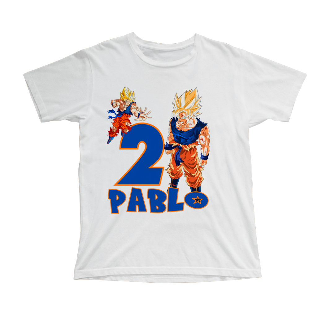 Playeras Personalizadas Goku Playeras De Goku Para CumpleaÃ±os