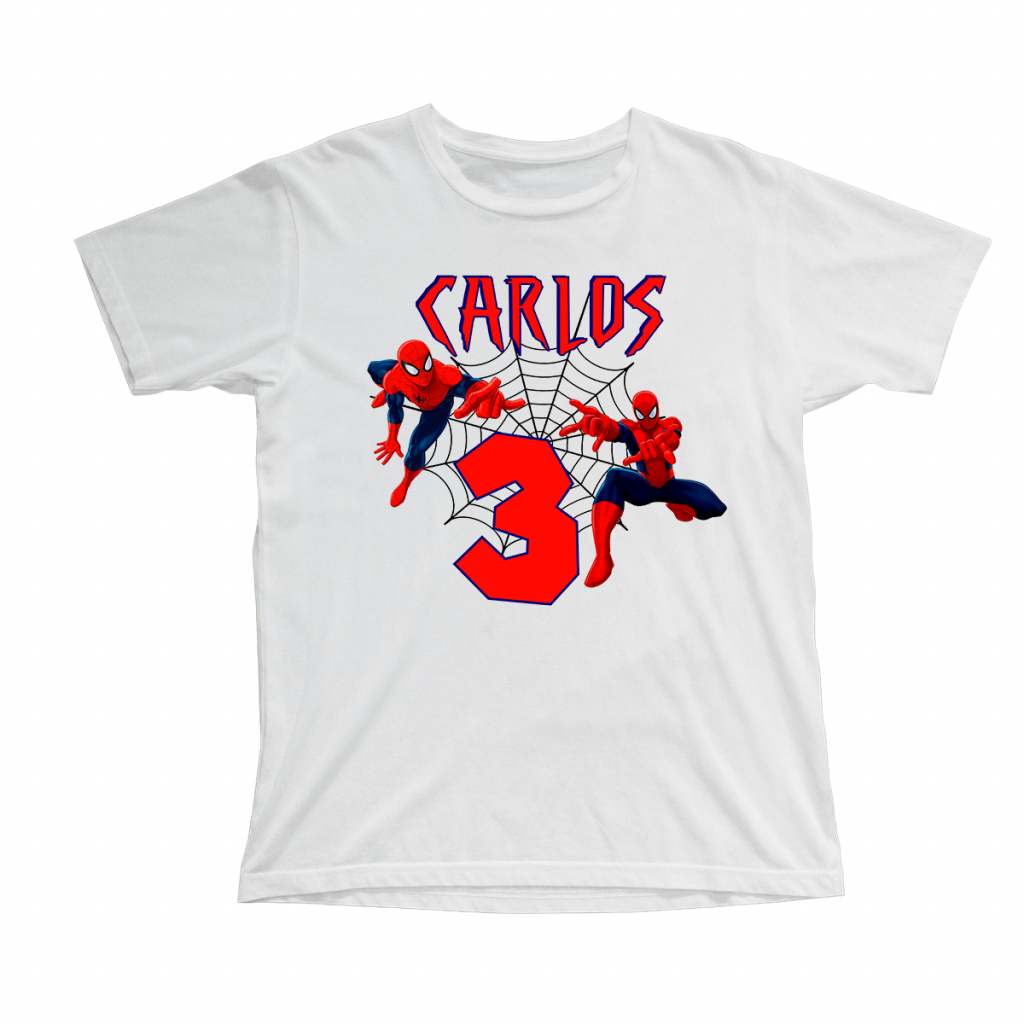 Camiseta cumpleanos Spider Man personalizable Tu personalizas