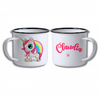 Taza personalizada Unicornio estrellas
