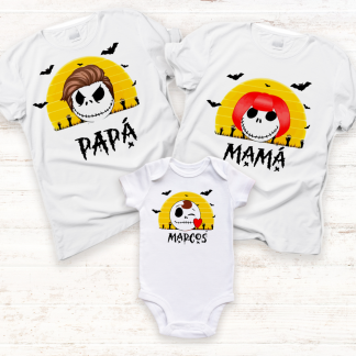 Pack camisetas personalizadas a juego "Familia Skellintong"