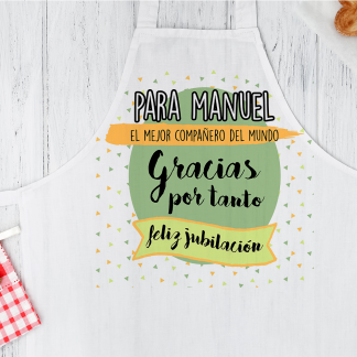 Delantal personalizado "Para el mejor compañero del mundo"