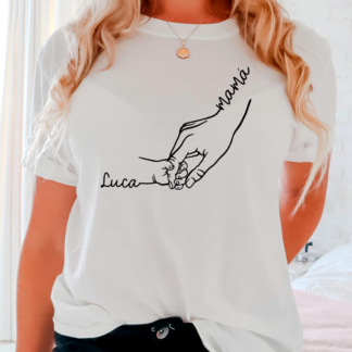 Camiseta manos con nombres personalizados