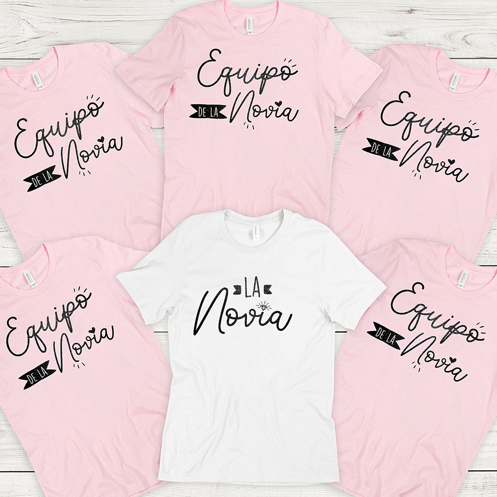 Pack de 5 camisetas despedida de soltera personalizada - Tú personalizas