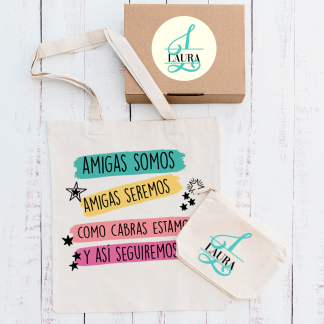 Tote Bag + Neceser "Amigas somos"