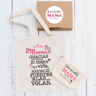 Tote Bag + Neceser "Gracias mamá"