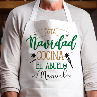 Delantal "Esta navidad cocina el abuelo"
