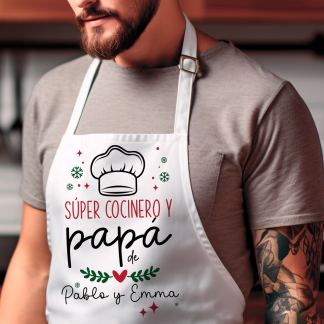 Delantal "Súper cocinero y papá"