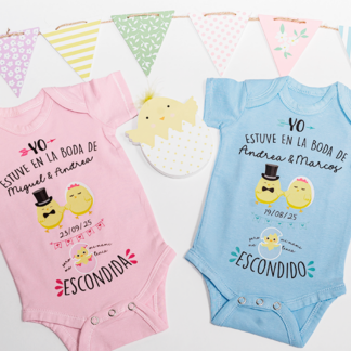 Body personalizado colores "Yo también estuve en la boda de... "
