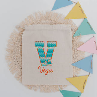 Bolsa merienda personalizada "Inicial marinera"