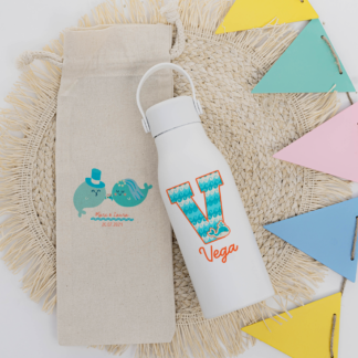 Botella personalizada "Inicial marinera"