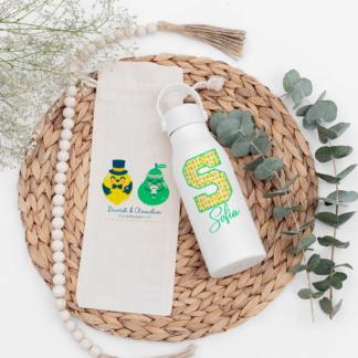 Botella personalizada "Esta boda es la pera limonera"