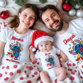Pack 3 camisetas Familia Navidad Tu personalizas