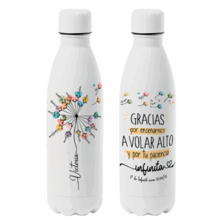 Botella personalizada "Gracias por enseñarnos a volar"