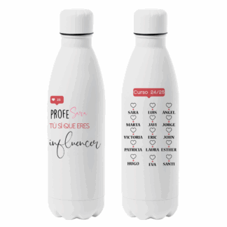Botella personalizada "Profe influencer"