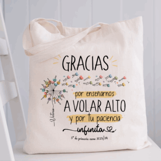 Tote bag "Gracias por enseñarnos a volar alto"