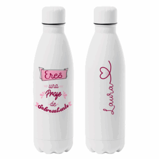Botella personalizada "Eres una profe de sobresaliente"