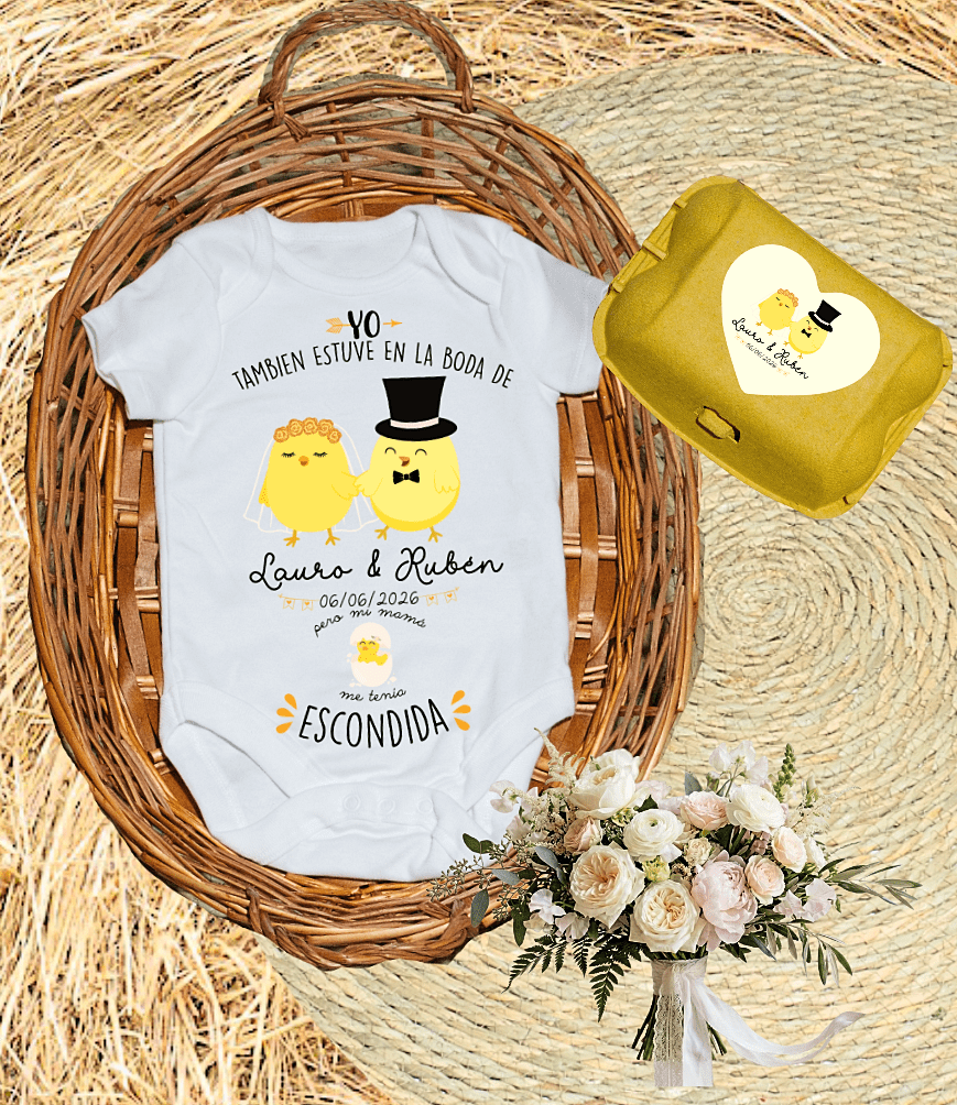 Body personalizado "Yo también estuve en la boda de... pero mi mami me tenía escondid@"