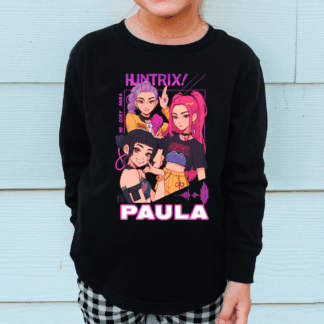 Camiseta manga larga personalizada estilo K-Pop “Huntrix” con nombre