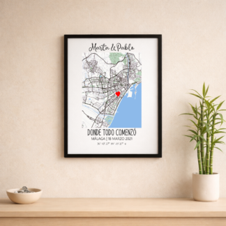 Lámina Donde todo comenzó minimalista  a color