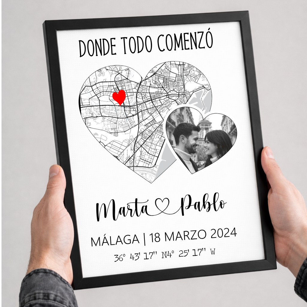 Lámina Donde todo comenzó corazón con foto - Imagen 6