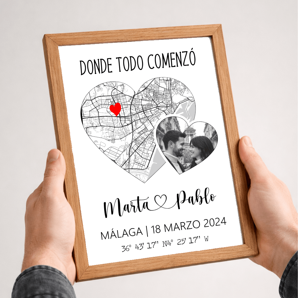 Lámina Donde todo comenzó corazón con foto - Imagen 5