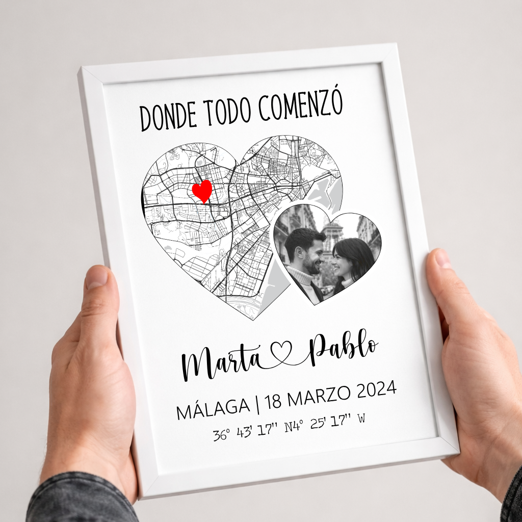 Lámina Donde todo comenzó corazón con foto - Imagen 4