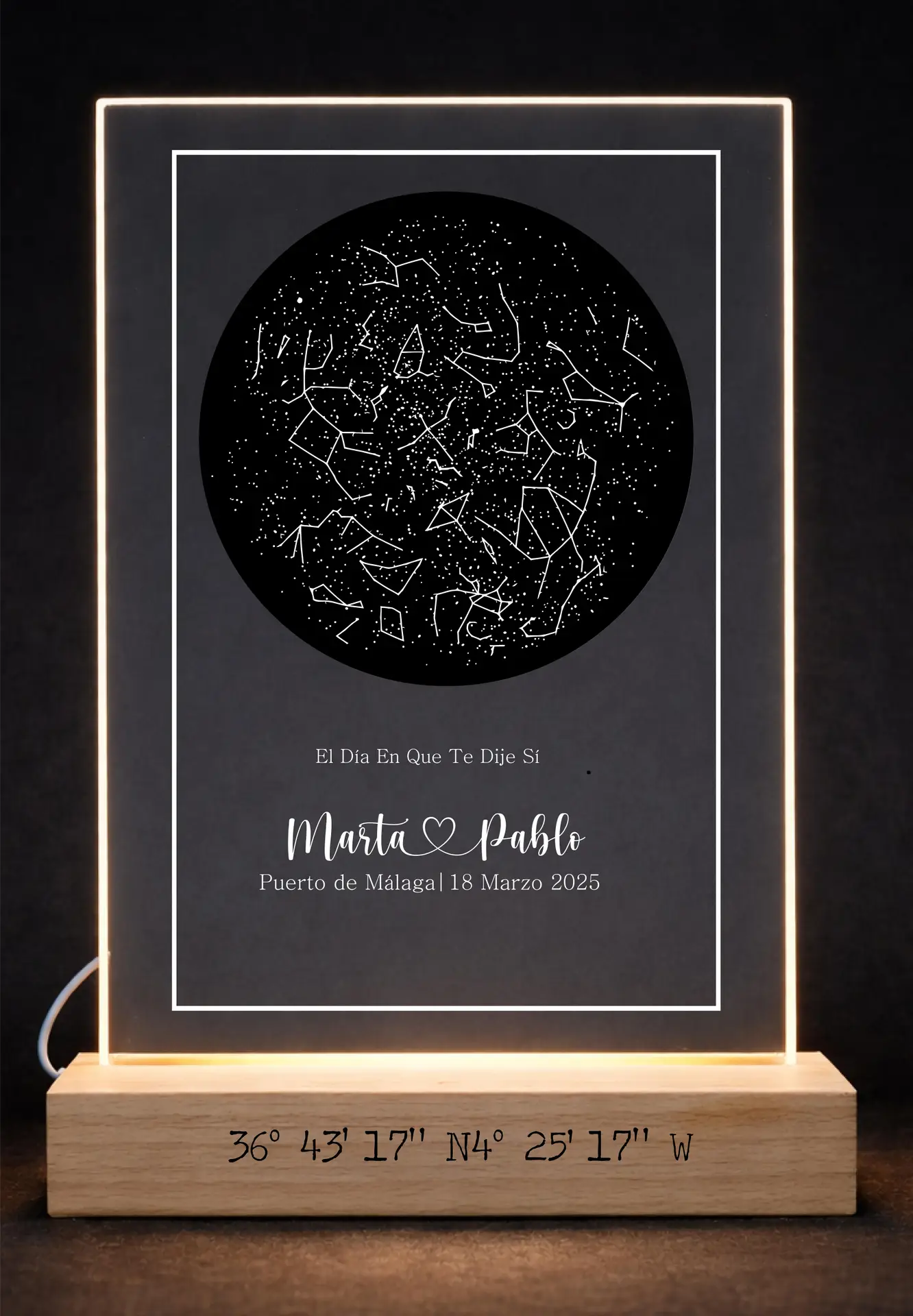 Lampara Led Mapa Estelar - Imagen 3