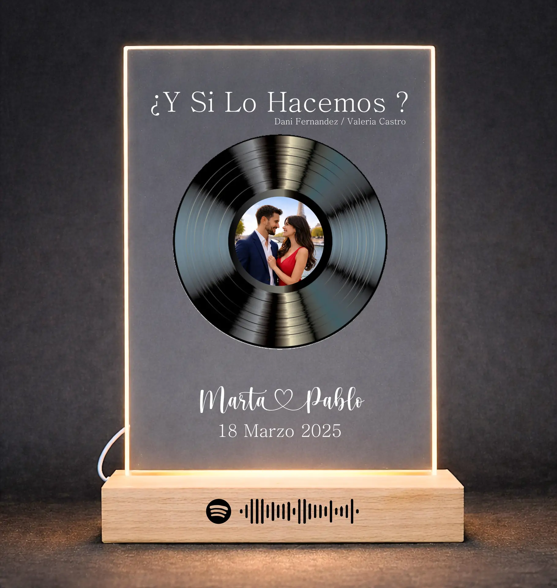 Lampara Led Disco de Vinilo - Imagen 2